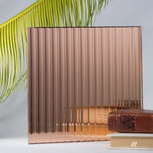 5mm Brown fluted glass