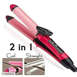 *Product Name:* 2 In 1 Hair Straightener And Curler For Women

*Details:*
Package Contains