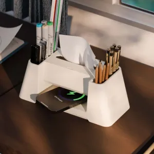 VERSA CHARGE - desk organiser with 15W fast wireless charger 