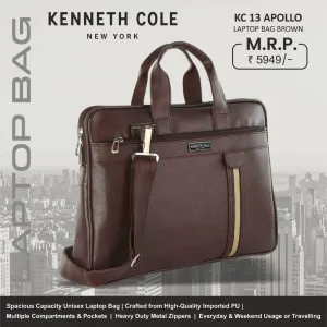 Kenneth Cole New York KC13 Apollo Laptop Bag (Brown)