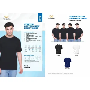 WINBARG Stretch Bio Wash Cotton Lycra T-shirt (3 colors) 180gsm