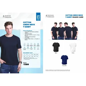 Indian Terrain Premium Biowash T-shirt (3 colors) Lycra Cotton 210gsm