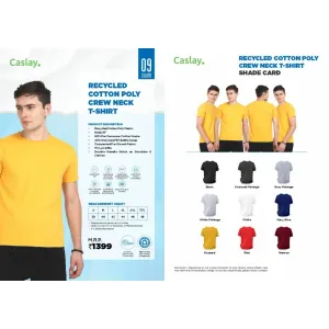 CASLAY Recycled T-shirt (9 colors) Poly Cotton 180gsm