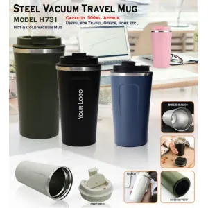 Steel Vacuum Travel Mug 500ml - H731