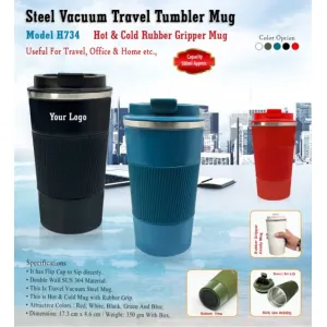 Steel Vacuum Travel Mug 500ml - H734