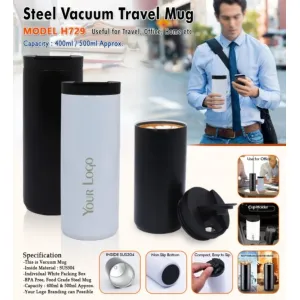 Steel Vacuum Mug 400ml - H729