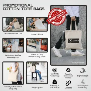 CT01 Cotton Tote Bag - White