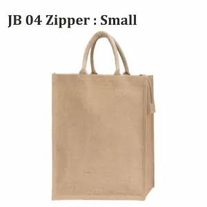 JB04 Jute Zipper Bag - Small