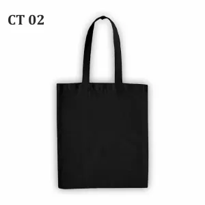 CT02 Cotton Tote Bag - Black