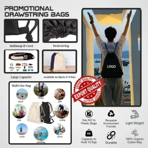 DSB02 Drawastring Bag - Black 