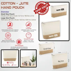 JCZB02 Cotton Jute Hand Pouch - Big