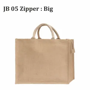 JB05 Jute Zipper Bag - Big 
