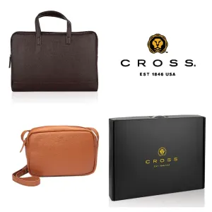 CROSS USA Combo : Lexico CR LAPTOP SLEEVE + Ladies SLING BAG - Brown
