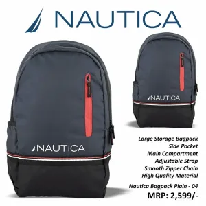 Nautica Bagpack Plain - Grey