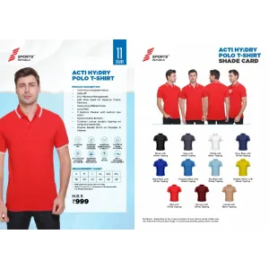 Sports Republic Acti Hy:Dry Dryfit Polo T-Shirt (11 colors) Poly 160gsm