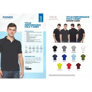 Pikmee Titlis Performance Polo T-Shirt (11 colors) Outside Poly, Inside Cotton 240gsm