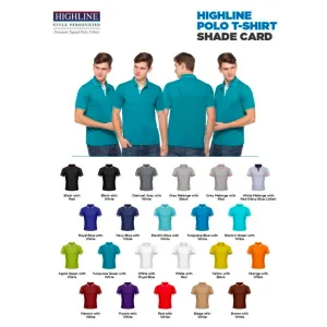 Highline Polo T-Shirt (22 colors) Cotton 260gsm