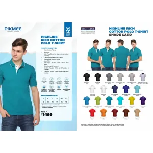 Pikmee Highline Rich Polo T-Shirt (22 colors) Cotton 280gsm