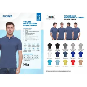 Pikmee Tipline Polo T-Shirt (15 colors) Cotton 230gsm