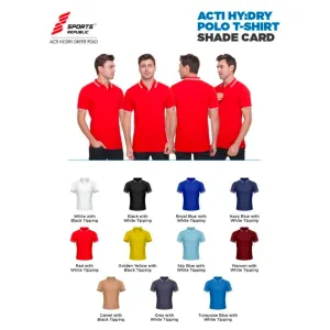 Sports Republic Acti Hy:Dry Polo T-Shirt (11 colors) Polyester 160gsm