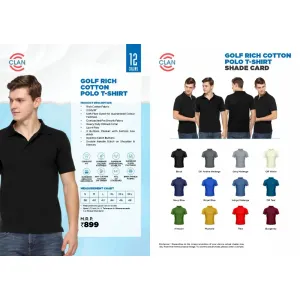 Clan Golf Rich Polo T-Shirt (12 colors) Cotton 210gsm