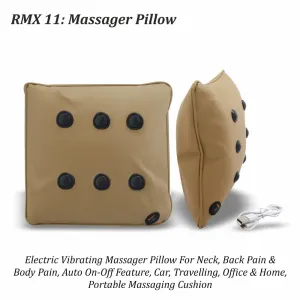 Electric Vibrating Massager Pillow For Neck, Back Pain & Body Pain