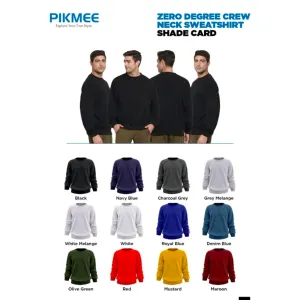 Zero Degree Crew Neck Sweatshirt
(12 colors) Polycotton 350gsm
