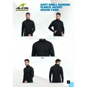 Alcis Soft Shell Bonded Fleece Jacket (Black)