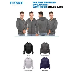 POLARIS Zippered Swaetshirt With Hood
(4 colors) Poly Cotton 300gsm

