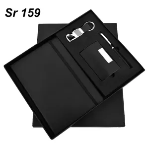 Sr 159: Black Elastic 4 in 1

Pen, Diary, Keychain & Cardholder

