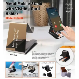 Metal Mobile Stand with Card Holder H1408