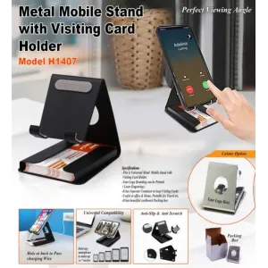 Metal Mobile Stand with Card Holder H1407