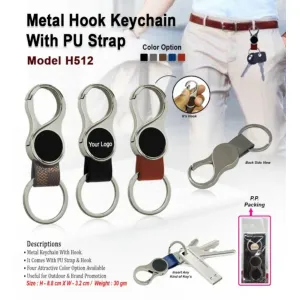 Metal Keychain with Hook H512