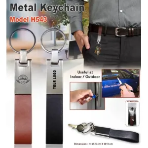 Metal Keychain with Loop H543