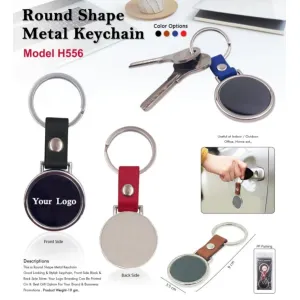 Round Shape Metal Keychain H556