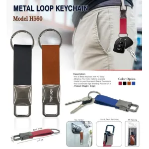 Metal Look Keychain H560