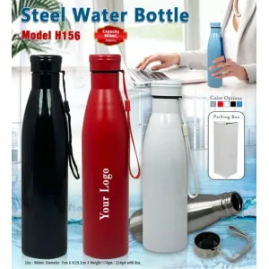 H156 Steel Water Bottle 900ml (6 colors)