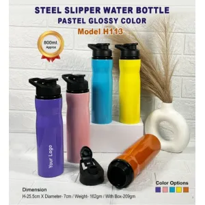 H113 - 800ml Steel Bottle Pastel Glosy (5 colors) 