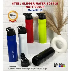 H113 Steel Water Bottle (Matt finish) 800ml (6 colors)