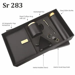 Sr 283: Blackgold

Steel Bottle, Steel Coffee Mug, Steel Mobile Stand, Pen, Keychain, & Di