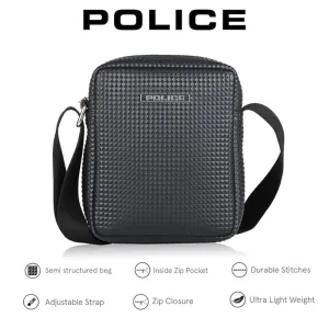 POLICE PYRAMID SMALL CROSS BODY BAG - BLACK