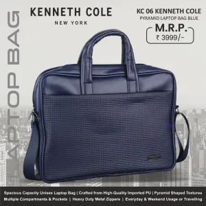 Kenneth Cole New York KC06 Piramid Laptop Bag (Blue)