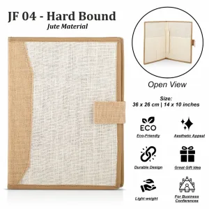 JF 04: Hard Bound Jute Folder

