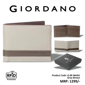 Giordano
RFID Protection Wallet - Grey & Brown Combination 