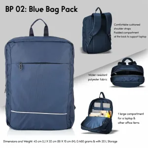 BP 02: Blue Bag Pack


