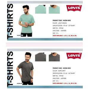 Levi's Round Neck T-shirt (4 colors)
Polycotton 60-40