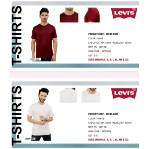 Levi's Dryfit Round Neck T-shirt (3 colors) Polyester 