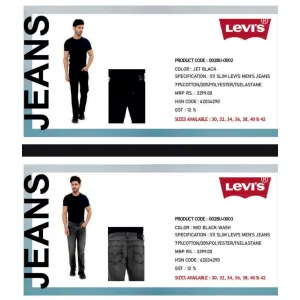 Levi's 511 SLIM LEVI'S MEN'S JEANS (4 colors)