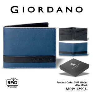 Giordano
RFID Protection Wallet - Blue & Black Combination 