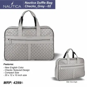 NAUTICA Duffel Bag - Checks Grey 